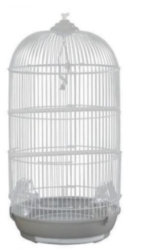 JAULA IMPORTADA PARA AVES TIPO CILINDRO MONTE VERDE   42X70CM