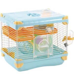 JAULA PARA HAMSTER AZUL EQUIPADA TODO EN UNO