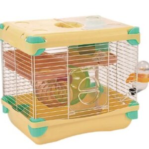 JAULA PLASTICA PARA HAMSTER AMARILLA