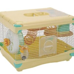 JAULA PLASTICA PARA HAMSTER AMARILLA