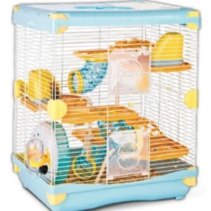 JAULA PLASTICA PARA HAMSTER EN COLOR AZUL EQUIP. SUNNY
