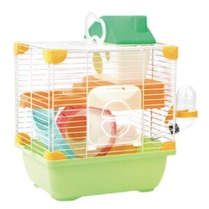 JAULA PLASTICA P/HAMSTER SUNNY HAMSTER LAND IMPORTADA (VERDE) 24.1X18.3X30.1