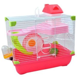 JAULA PLASTICA P/HAMSTER SUNNY HAMSTER LAND IMPORTADA (ROSA) 35.5X25.6X33.0