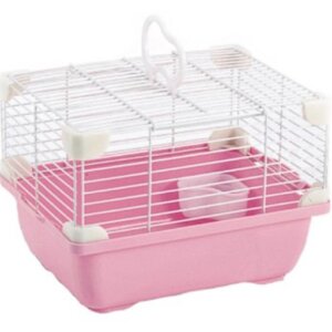 JAULA PLASTICA PARA HAMSTER ROSA