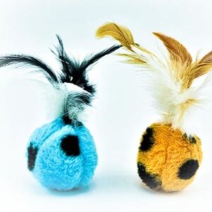 JUGUETE PARA GATOS PAWFFY PELUCHE CON PLUMAS