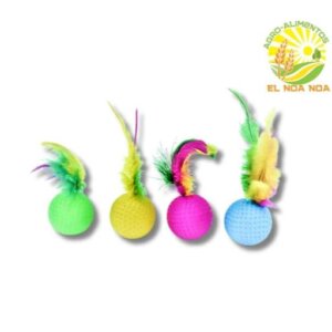 JUGUETE PARA GATOS PAWFFY PELOTA PLASTICO C/SONAJA - BOLSA PLASTICO 3PCS