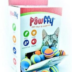 JUGUETE PARA GATOS PAWFFY PELOTA EXTRA SOFT VARIOS COLORES