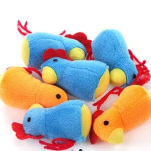 JUGUETE PARA GATOS PAWFFY POLLO DE PELUCHE CAJA SET/24PCS