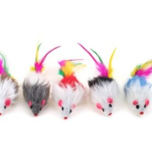 RATON DE PLUMAS PAWFFY CON SONAJA SUNNY JUGUETE PARA GATOS