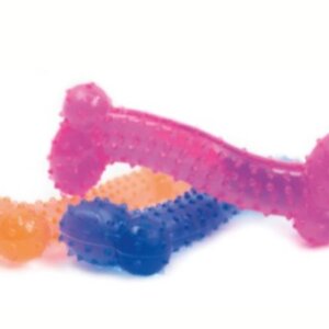 TINNY CHUMS HUESO DE CAUCHO TRANSPARENTE COLORES SURTIDOS