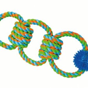 ROPY CHUMS TRIPLE ARO DE HILO MULTICOLOR CON PELOTA