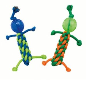 ROPY CHUMS MUÑECO DE HILO TRENZADO CON PELOTA DE PLASTICO AZUL