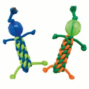 ROPY CHUMS MUÑECO DE HILO TRENZADO CON PELOTA DE PLASTICO NARANJA