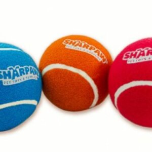 TINNY CHUMS PELOTA DE TENNIS VARIOS COLORES CON SONIDO SET 3 PIEZAS 2.5 PULG