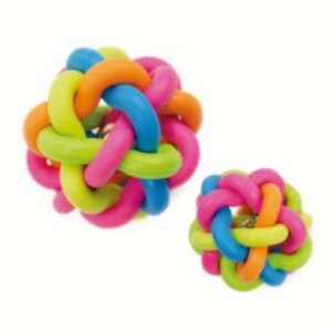 TINNY CHUMS SET. 2 PELOTAS TRENZADAS CON CASCABEL