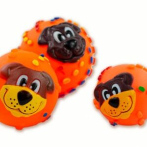 TINNY CHUMS PELOTAS CON CARA DE PERRO MEDIDA 9CM