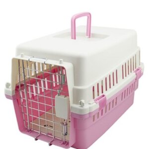 TRANSPORTADORA ECONOMICA P/PERRO COLOR ROSA SUNNY IMPORTADA 1 PUERTA 50 X 34 X 32CM C/TAPETE