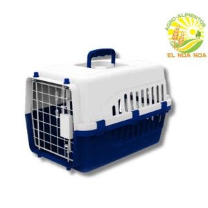 TRANSPORTADORA ECONOMICA PARA MASCOTAS SPC-400 MEDIDA 45 X 30  X 29 CMS VARIOS COLORES AZUL, AZUL CIELO Y GRIS PUERTA METALICA