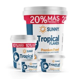 ALIMENTO SUNNY IMPORTADO HOJUELAS BASICAS TROPICALES 30G (BY TROPICAL)  (PROMOCION 10% EXTRA)