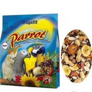 ALIMENTO PARA LOROS Y GUACAMAYAS GRANDES  PARROT 1KG CALIDAD PREMIUM TROPIFIT