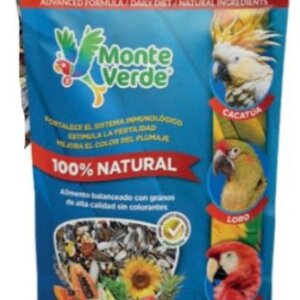 ALIMENTO PARA CACATUAS, LOROS Y GUACAMAYAS   500G IMPORTADO MONTE VERDE