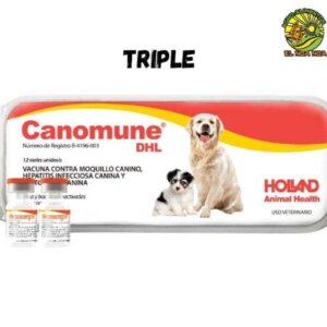 VACUNA TRIPLE CANOMUNE DHL-1 DS DISTEMPER+HEPATITIS INF225+LETOSPIRA 1 DS