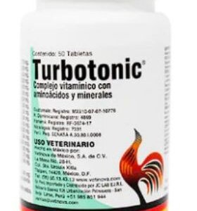TURBOTONIC DE 50 TABS SUPLEMENTO VITAMNICO PARA AVES DE COMBATE