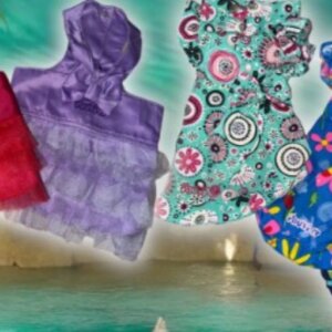 VESTIDO DE TELA  ESTAMPADA DE GALA PARA PERRO O GATO TALLAS DE LA 0 A LA 3 PERRIZIMO