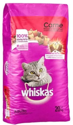 WHISKAS ALIMENTO PARA GATOS BULTO DE 20KGS